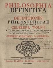 Bavmeister / Philosophia Definitiva 1735