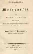Bayrhoffer / Grundprobleme der Metaphysik 1835
