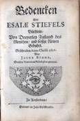 Bhme / Bedencken ber Esaiae Stieffels 1682