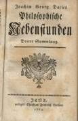 Daries / Philosophische Nebenstunden 3. Sammlung 1764