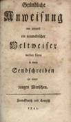 Meier / Gruendliche Anweisung neumodischer Weltweiser 1745