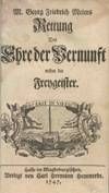 Meier / Rettung Ehre der Vernunft 1747
