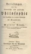 Reu / Vorlesungen 2. Theil  ber Metaphysik 1797