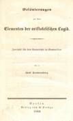 Trendelenburg / Erluter. Aristotelische Logik 1842